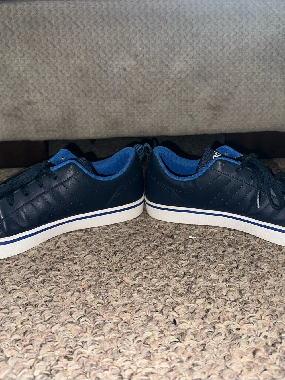Adidas Men’s Navy and White Low-Top Sneakers
